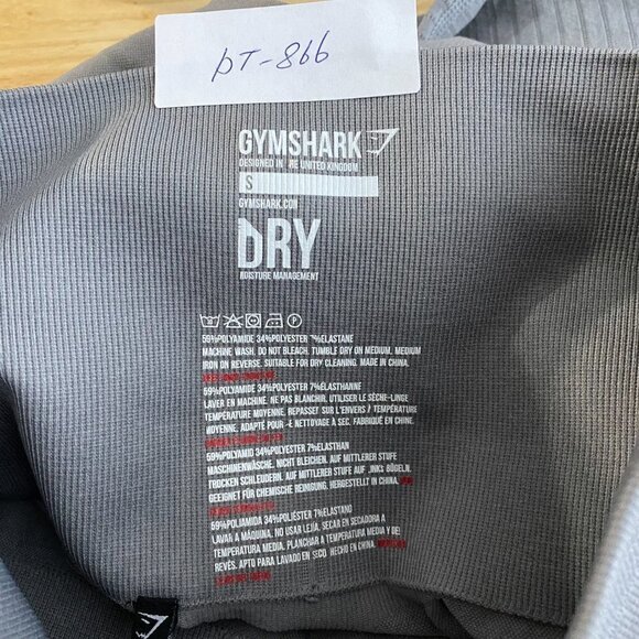 Gymshark Dry Seamless Leggings Gray Hi Waist Athletic Women's Small - Picture 2 of 7